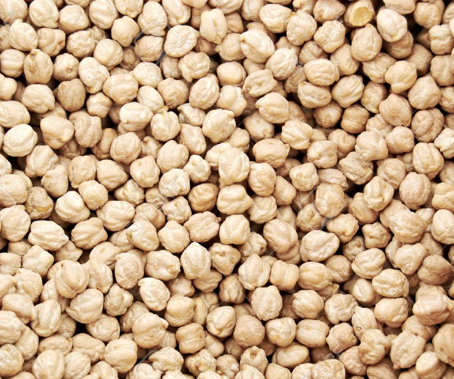 A close-up of high-quality chickpeas.